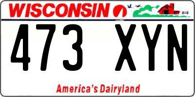 WI license plate 473XYN