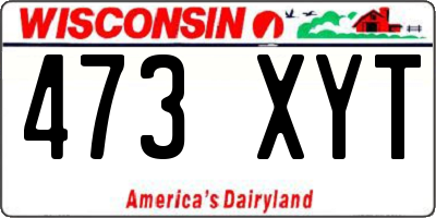 WI license plate 473XYT