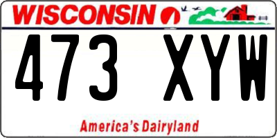 WI license plate 473XYW