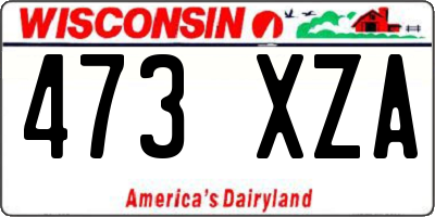 WI license plate 473XZA