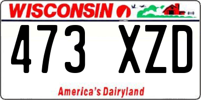 WI license plate 473XZD