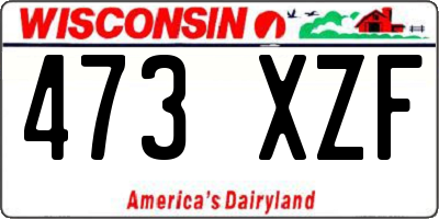 WI license plate 473XZF