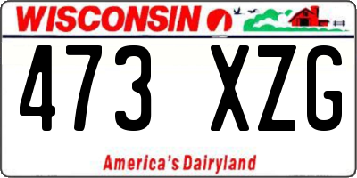 WI license plate 473XZG