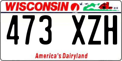 WI license plate 473XZH