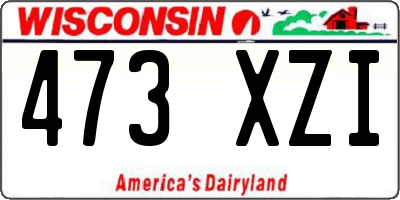 WI license plate 473XZI