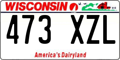 WI license plate 473XZL