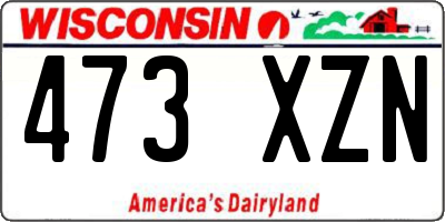 WI license plate 473XZN