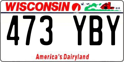 WI license plate 473YBY