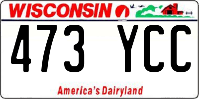 WI license plate 473YCC