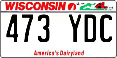 WI license plate 473YDC