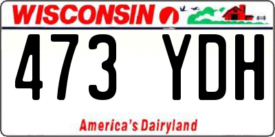 WI license plate 473YDH