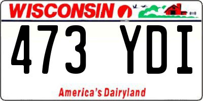 WI license plate 473YDI