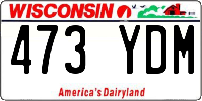 WI license plate 473YDM