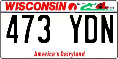 WI license plate 473YDN