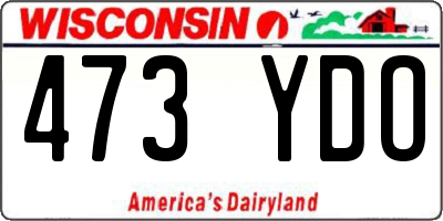 WI license plate 473YDO