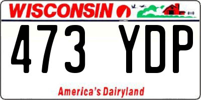 WI license plate 473YDP