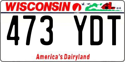 WI license plate 473YDT
