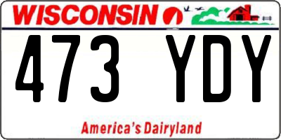 WI license plate 473YDY