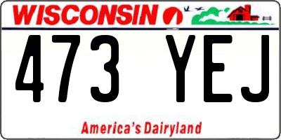 WI license plate 473YEJ