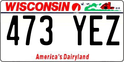 WI license plate 473YEZ