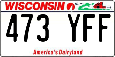 WI license plate 473YFF