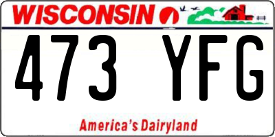 WI license plate 473YFG