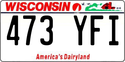 WI license plate 473YFI