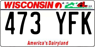 WI license plate 473YFK