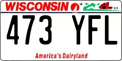 WI license plate 473YFL