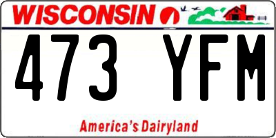 WI license plate 473YFM