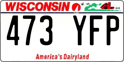 WI license plate 473YFP