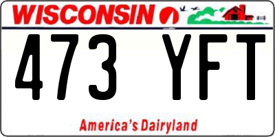 WI license plate 473YFT