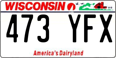 WI license plate 473YFX