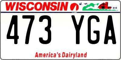WI license plate 473YGA