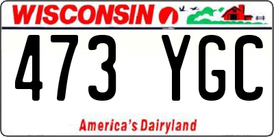WI license plate 473YGC