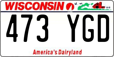 WI license plate 473YGD