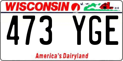 WI license plate 473YGE