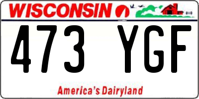 WI license plate 473YGF