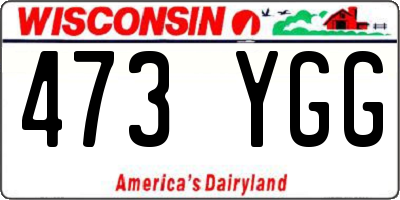WI license plate 473YGG