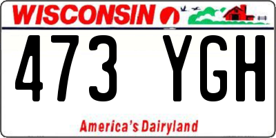 WI license plate 473YGH