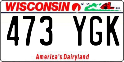 WI license plate 473YGK