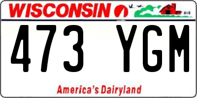 WI license plate 473YGM