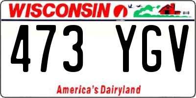 WI license plate 473YGV