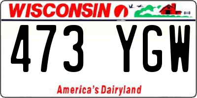 WI license plate 473YGW