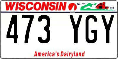 WI license plate 473YGY