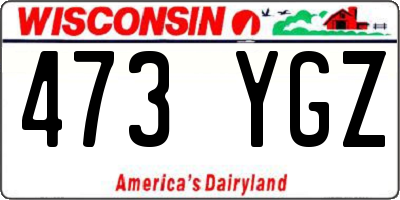 WI license plate 473YGZ