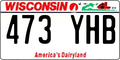 WI license plate 473YHB