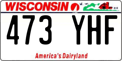 WI license plate 473YHF