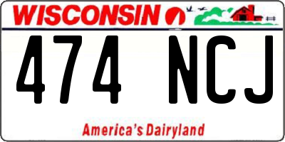 WI license plate 474NCJ