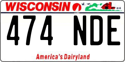 WI license plate 474NDE